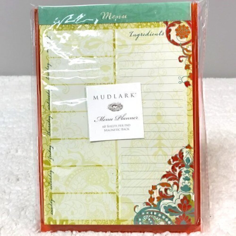 Mudlark " Santika" Magnetic Menu Planner Notepad